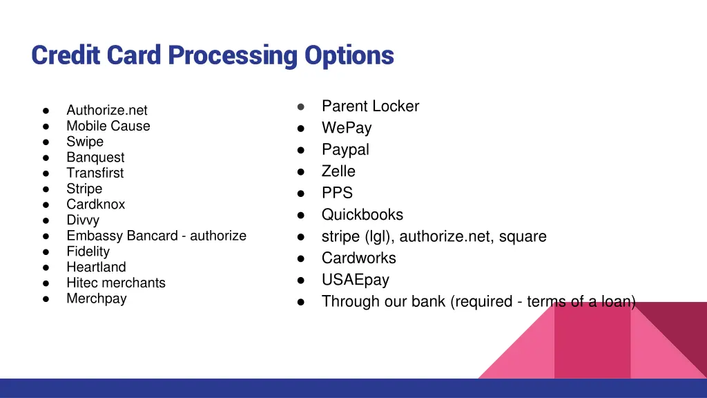 credit card processing options