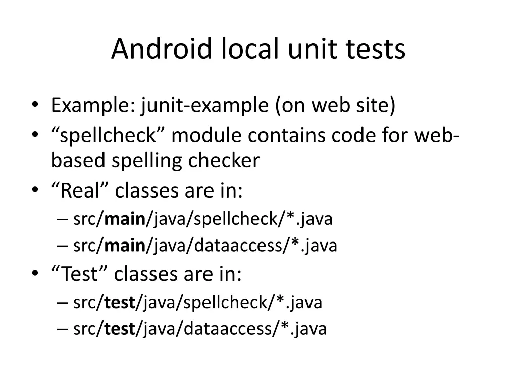 android local unit tests 1