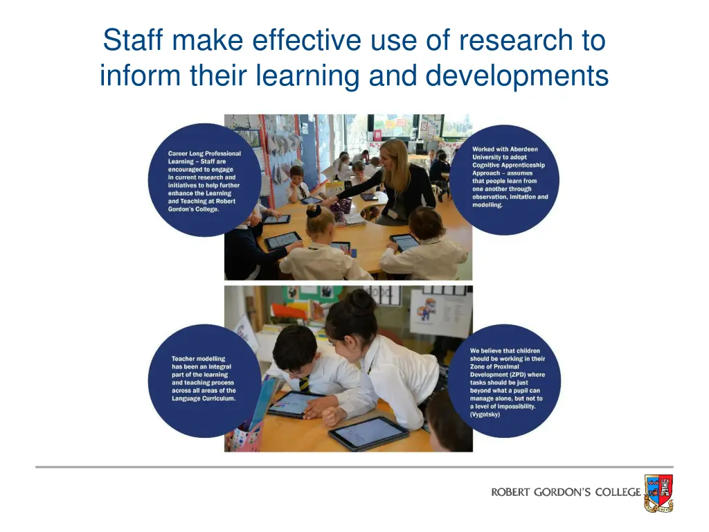 staff make effective use of research to inform