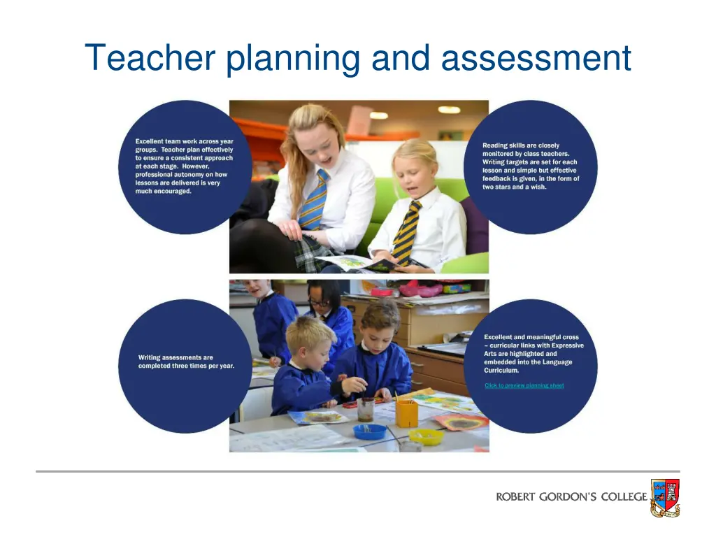 teacher planning and assessment