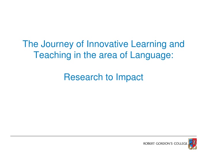 the journey of innovative learning and teaching