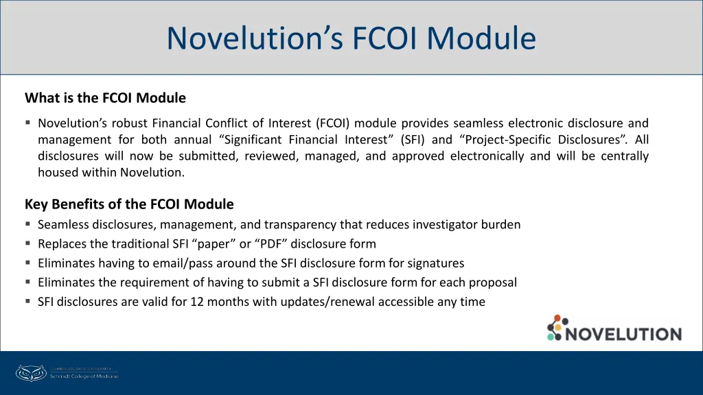 novelution s fcoi module