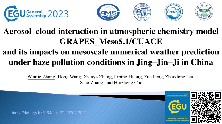 aerosol cloud interaction in atmospheric