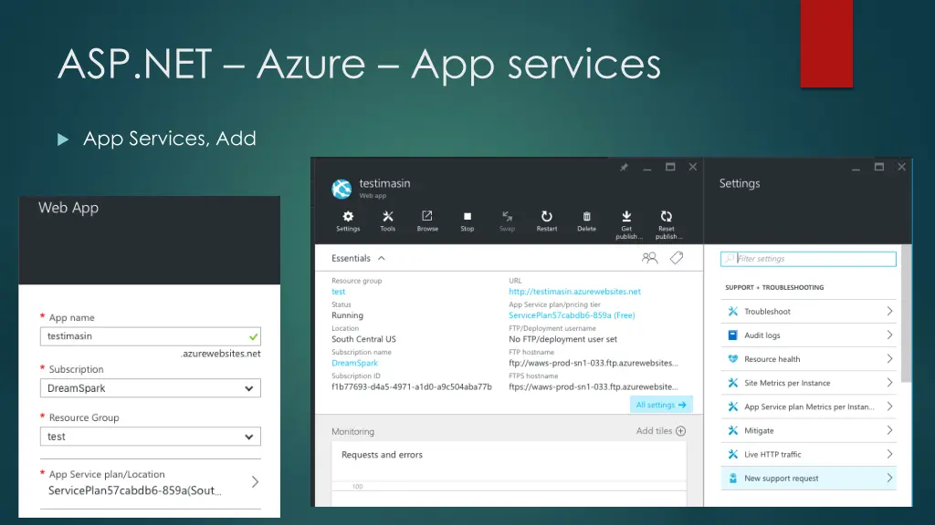 asp net azure app services