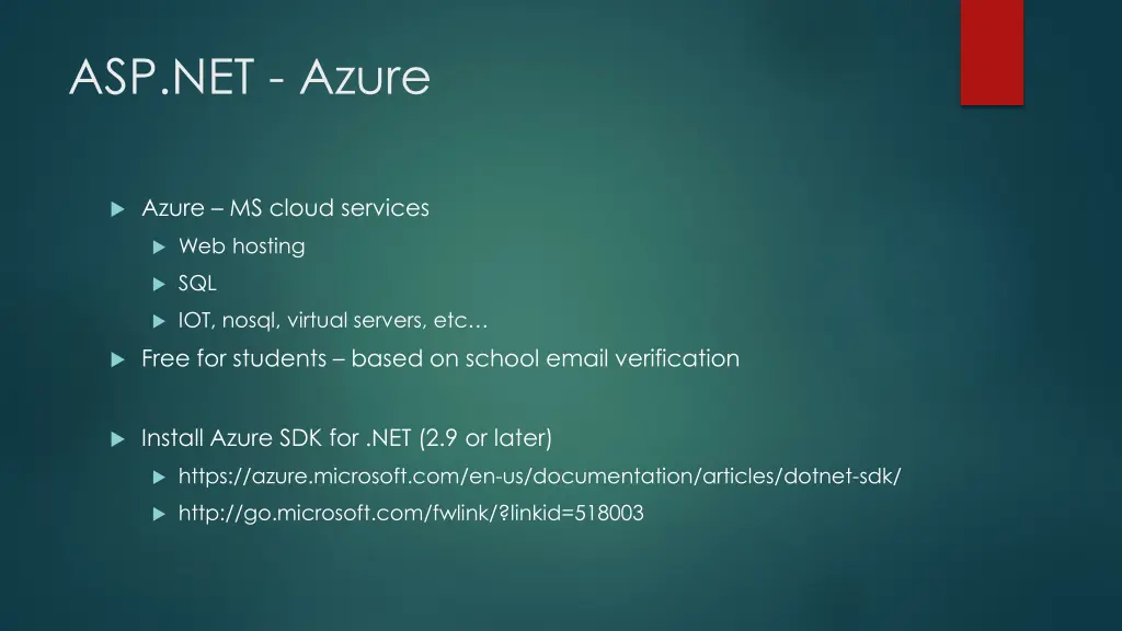 asp net azure