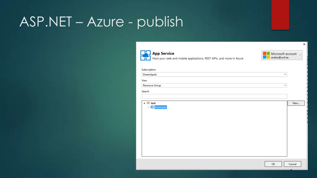 asp net azure publish 1