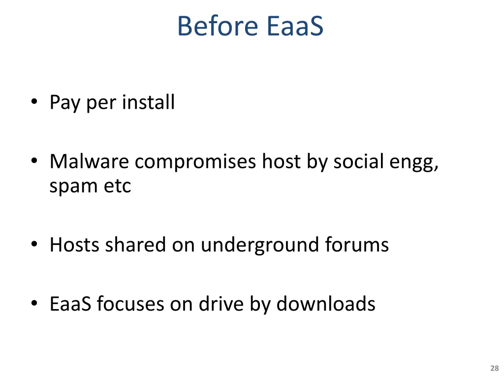 before eaas