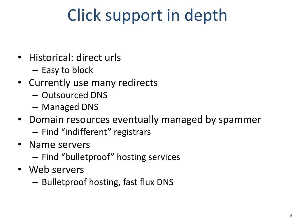 click support in depth