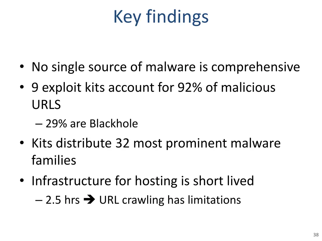 key findings