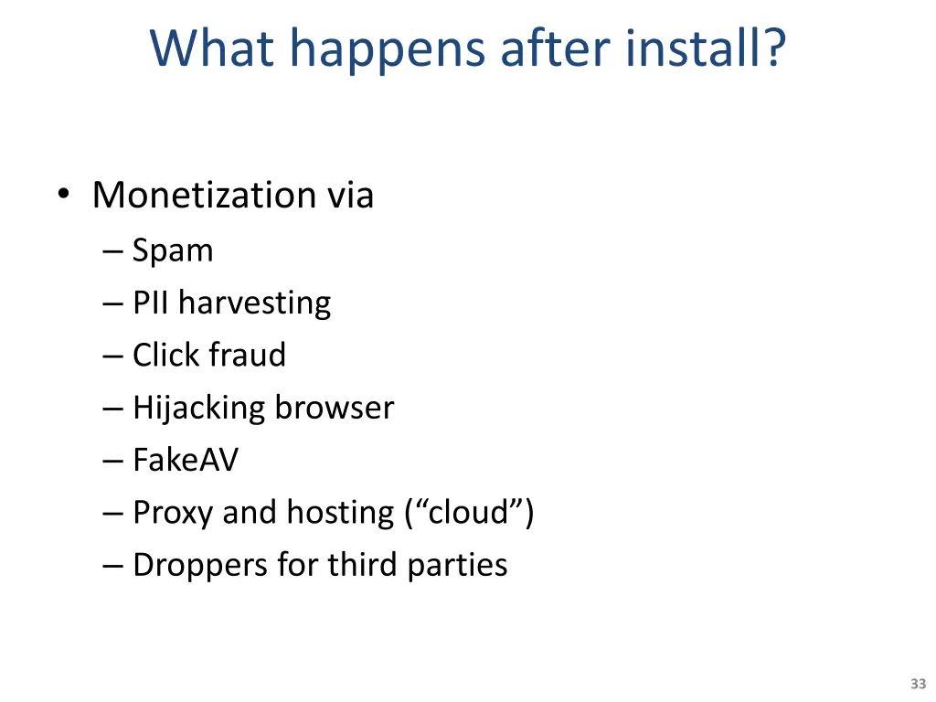 what happens after install