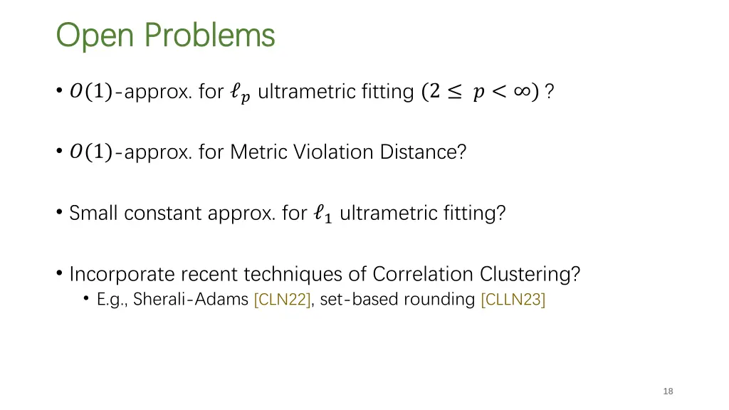 open problems open problems