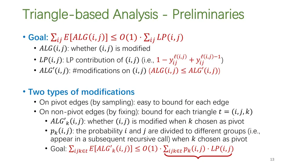 triangle triangle based analysis based analysis