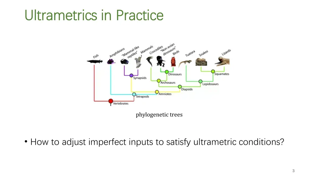 ultrametrics ultrametrics in practice