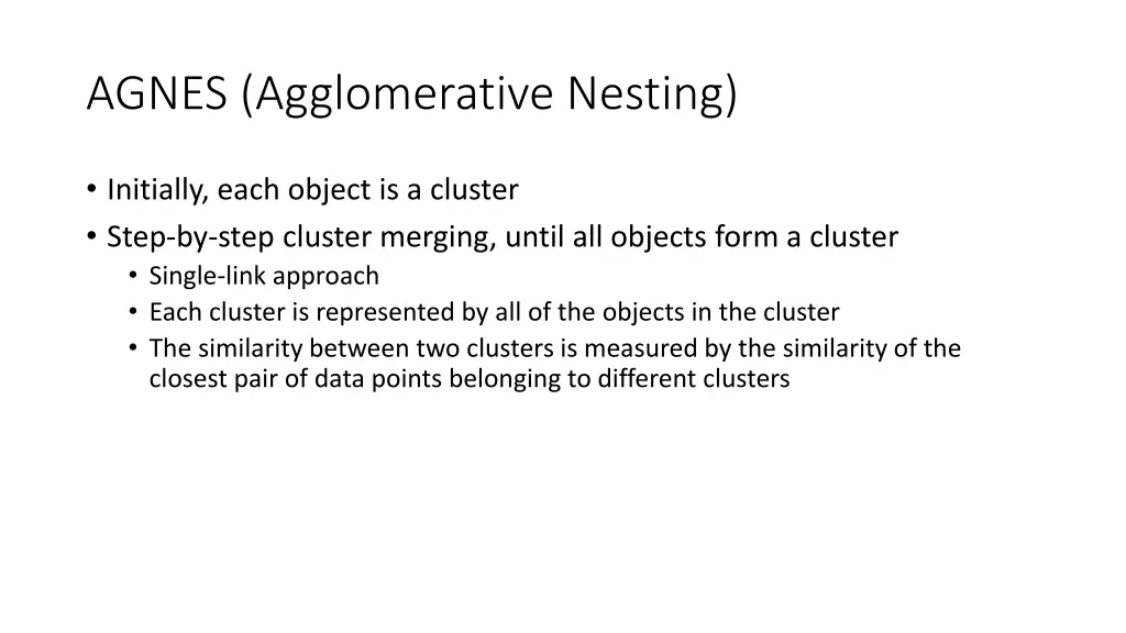 agnes agglomerative nesting