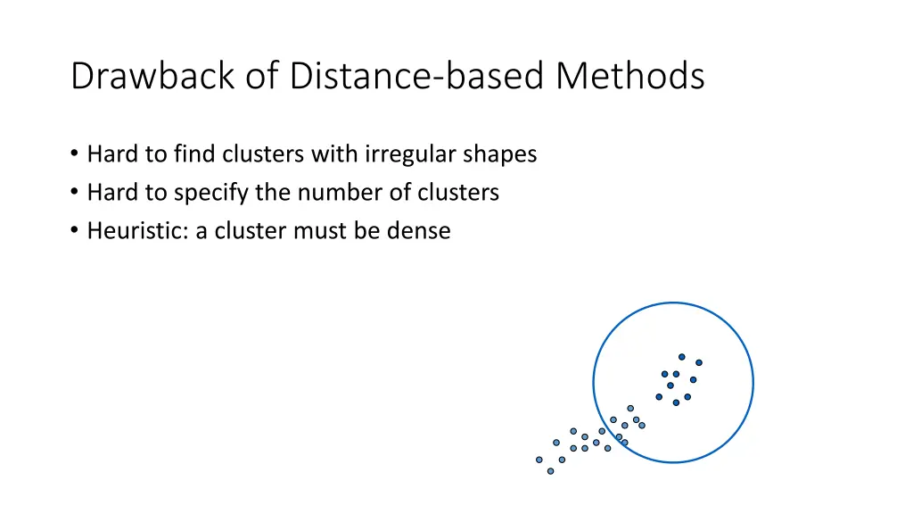 drawback of distance based methods