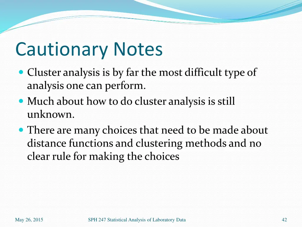 cautionary notes