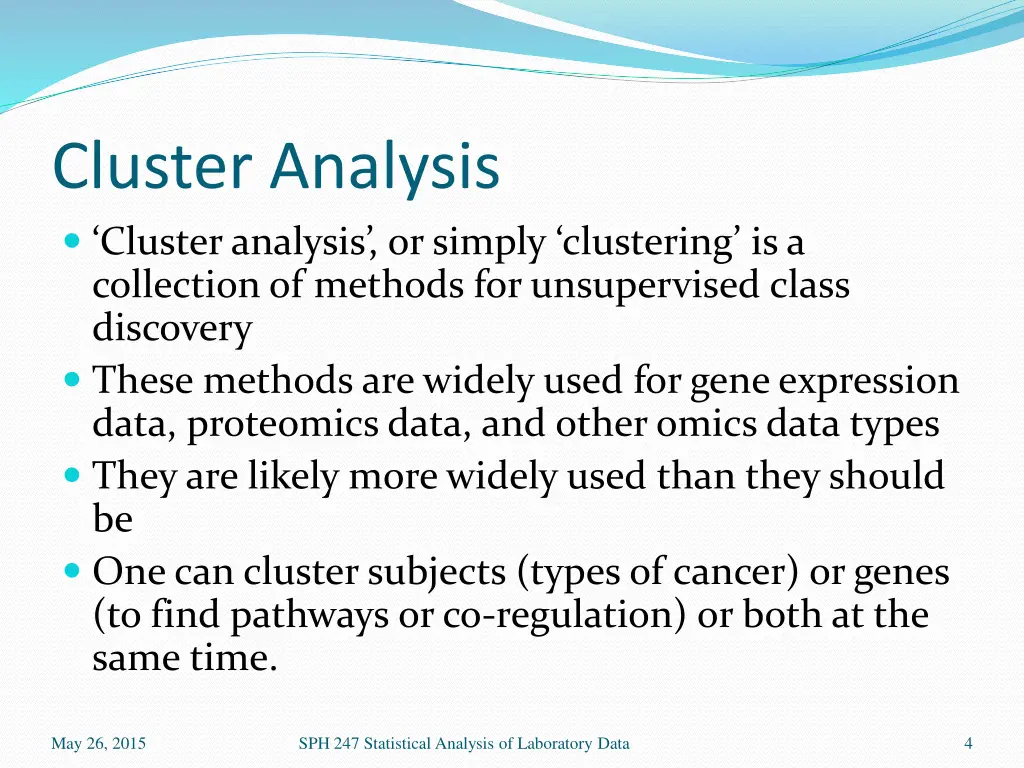 cluster analysis cluster analysis or simply