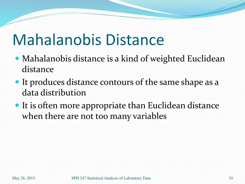 mahalanobis distance