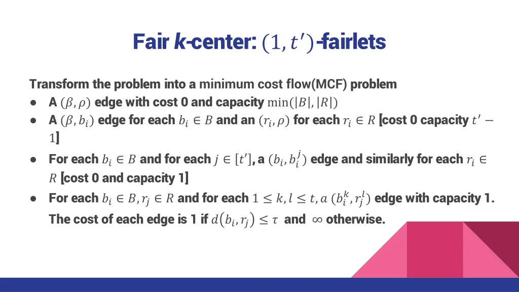fair k center 1 fairlets