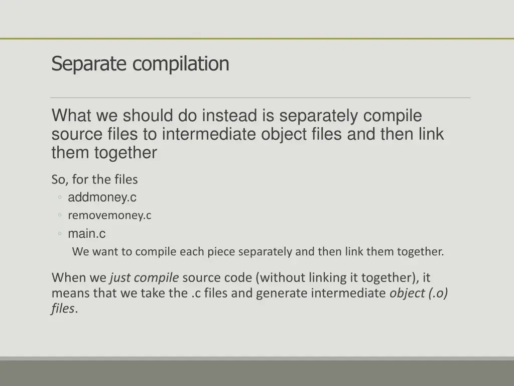 separate compilation 1