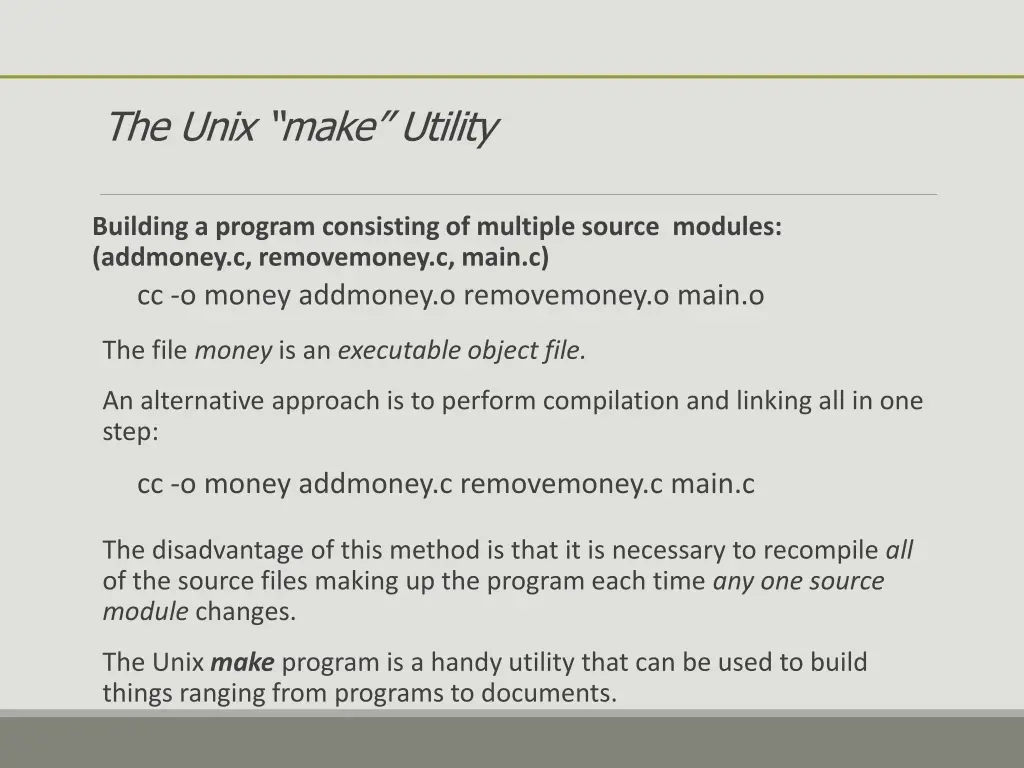 the unix make utility 1