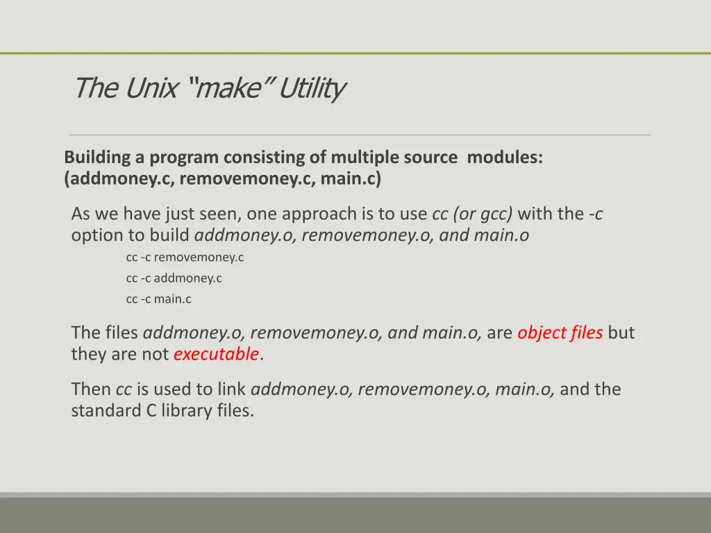the unix make utility