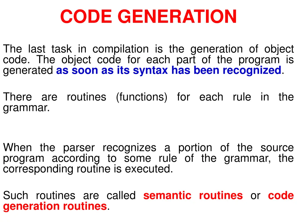 code generation