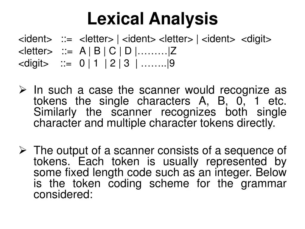 lexical analysis 1