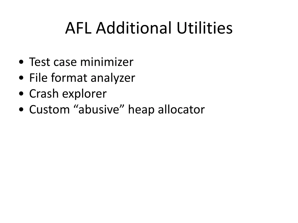 afl additional utilities