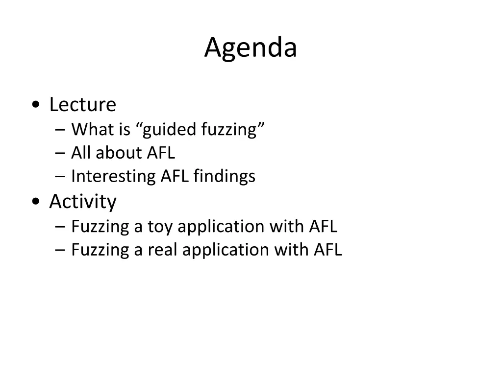 agenda