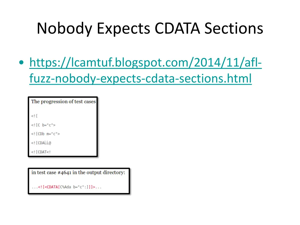 nobody expects cdata sections
