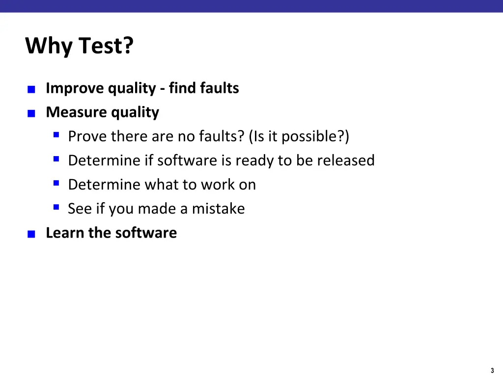 why test