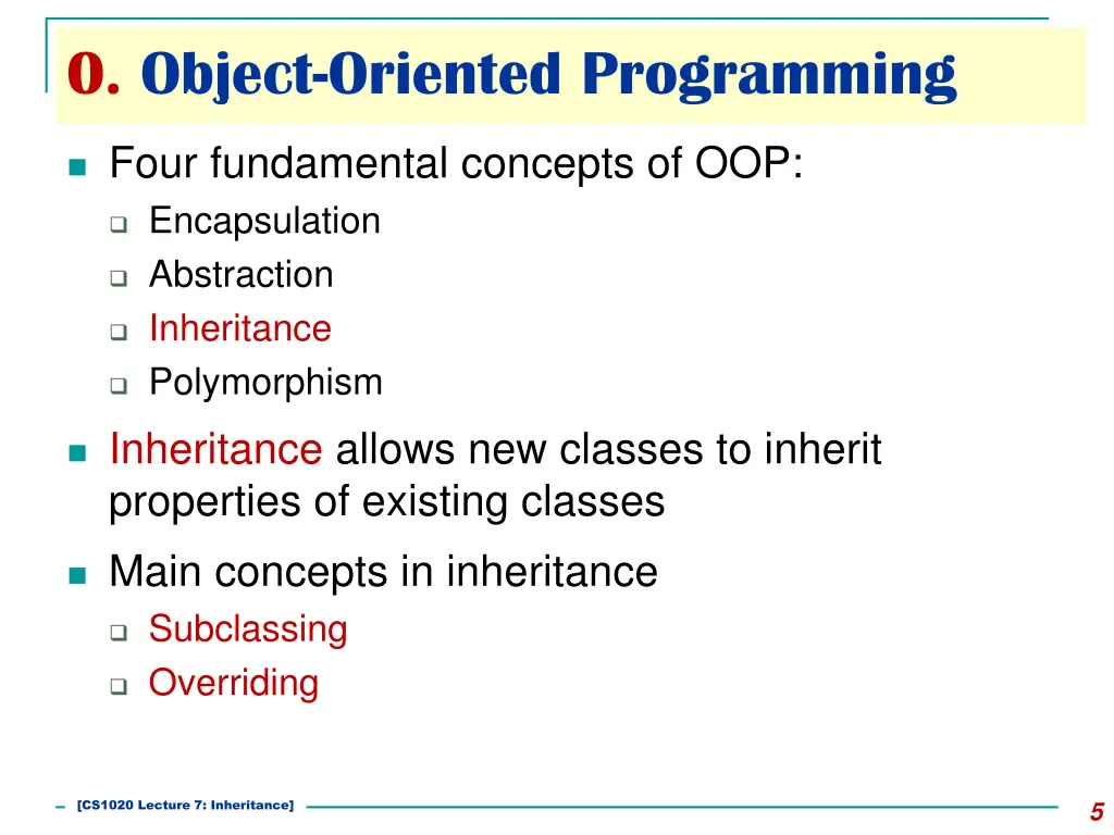 0 object oriented programming