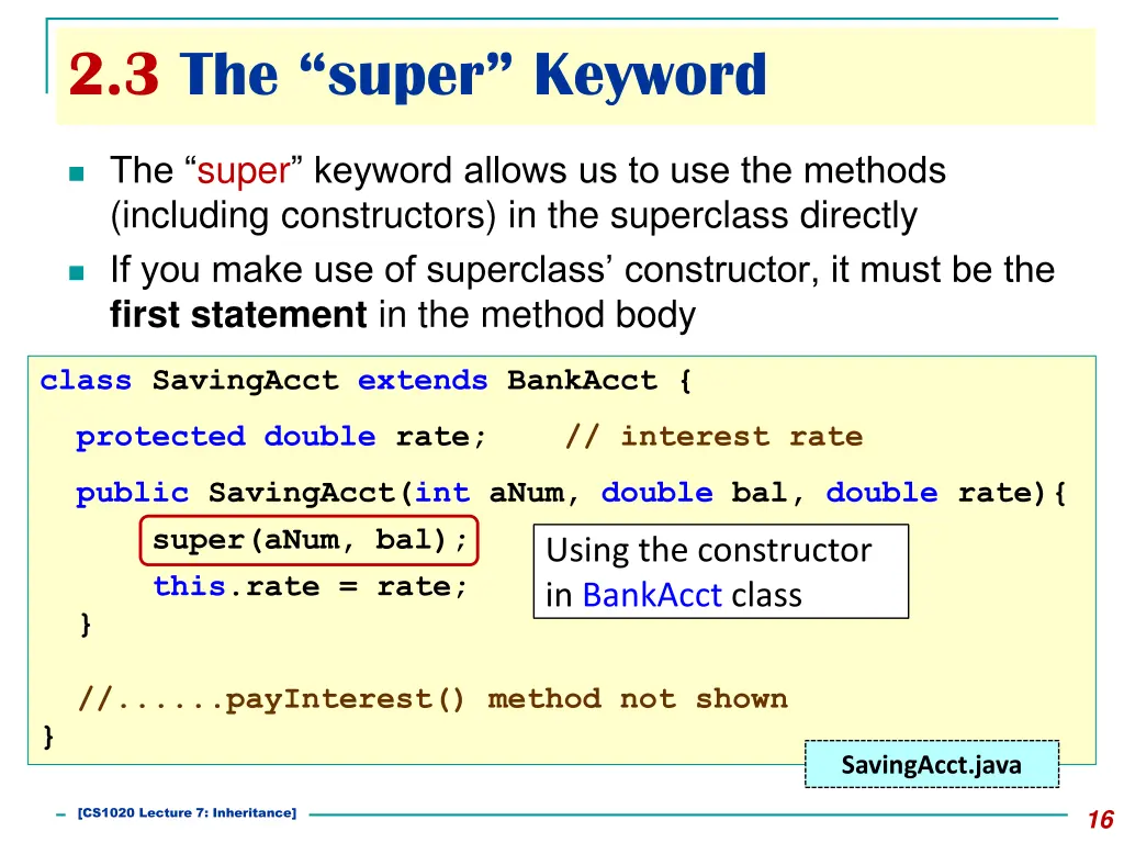 2 3 the super keyword