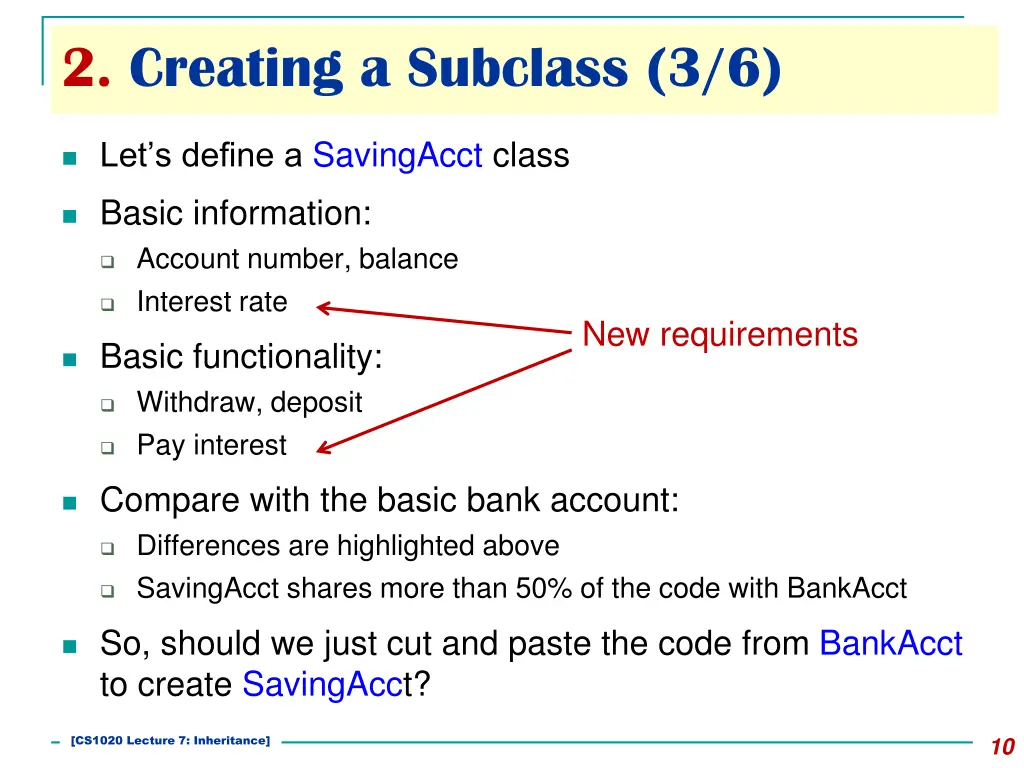 2 creating a subclass 3 6