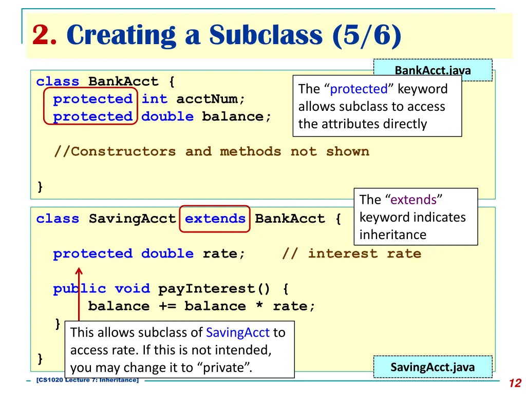 2 creating a subclass 5 6