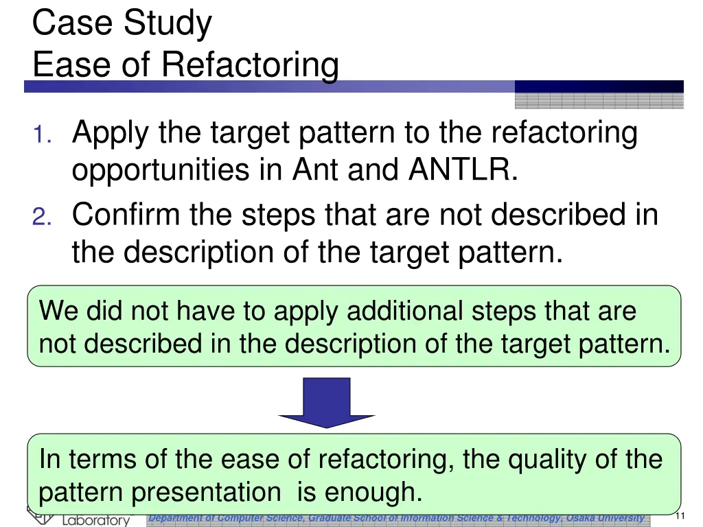 case study ease of refactoring
