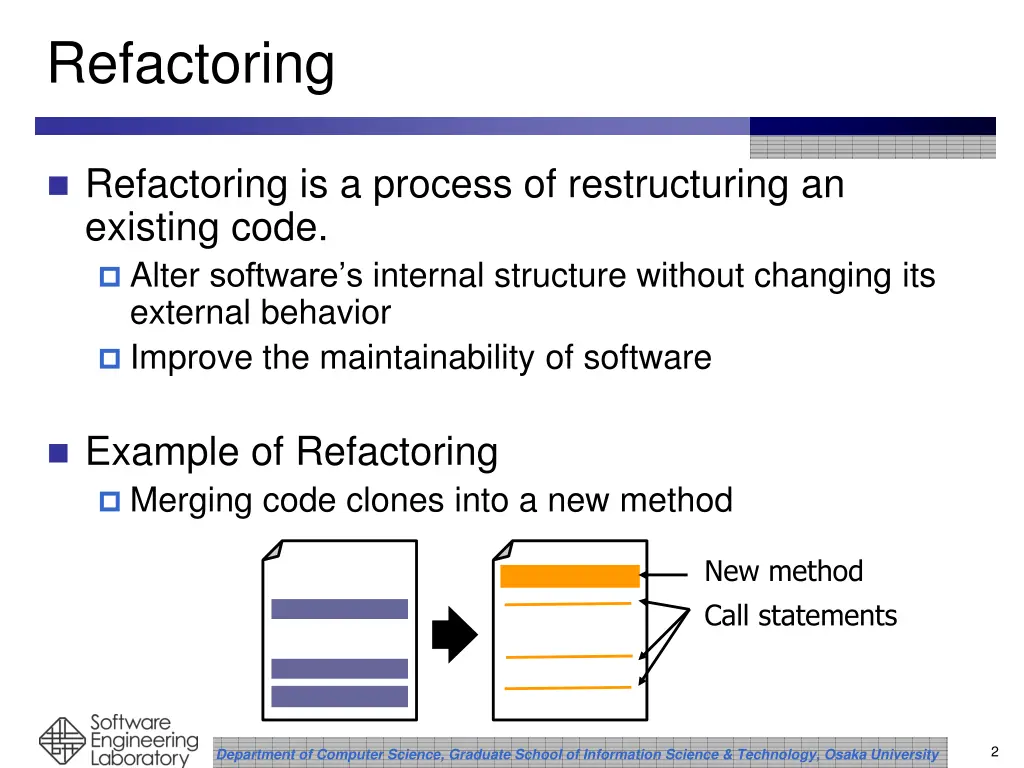 refactoring