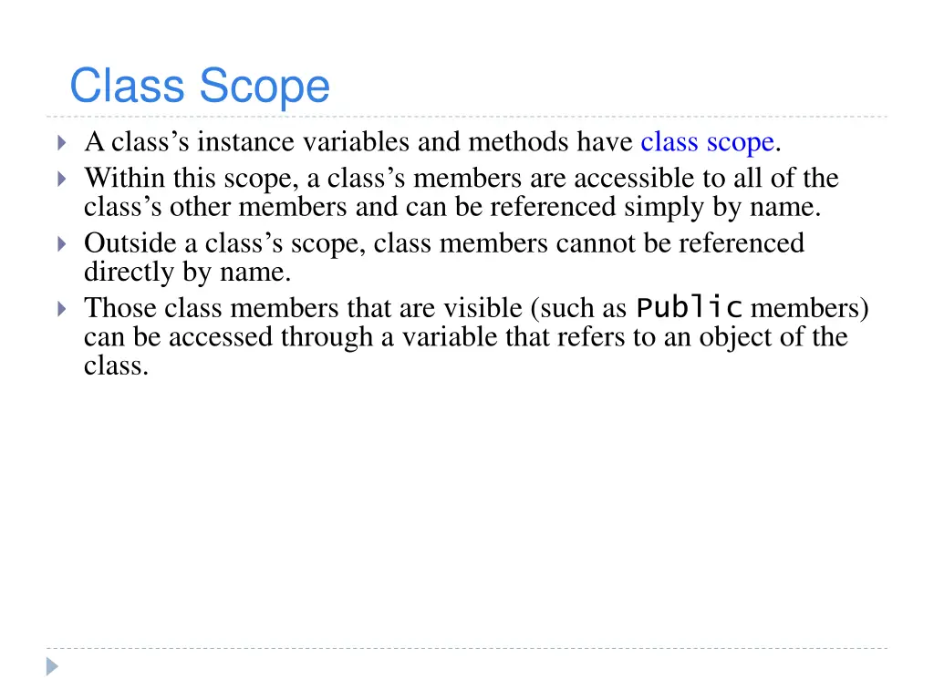 class scope