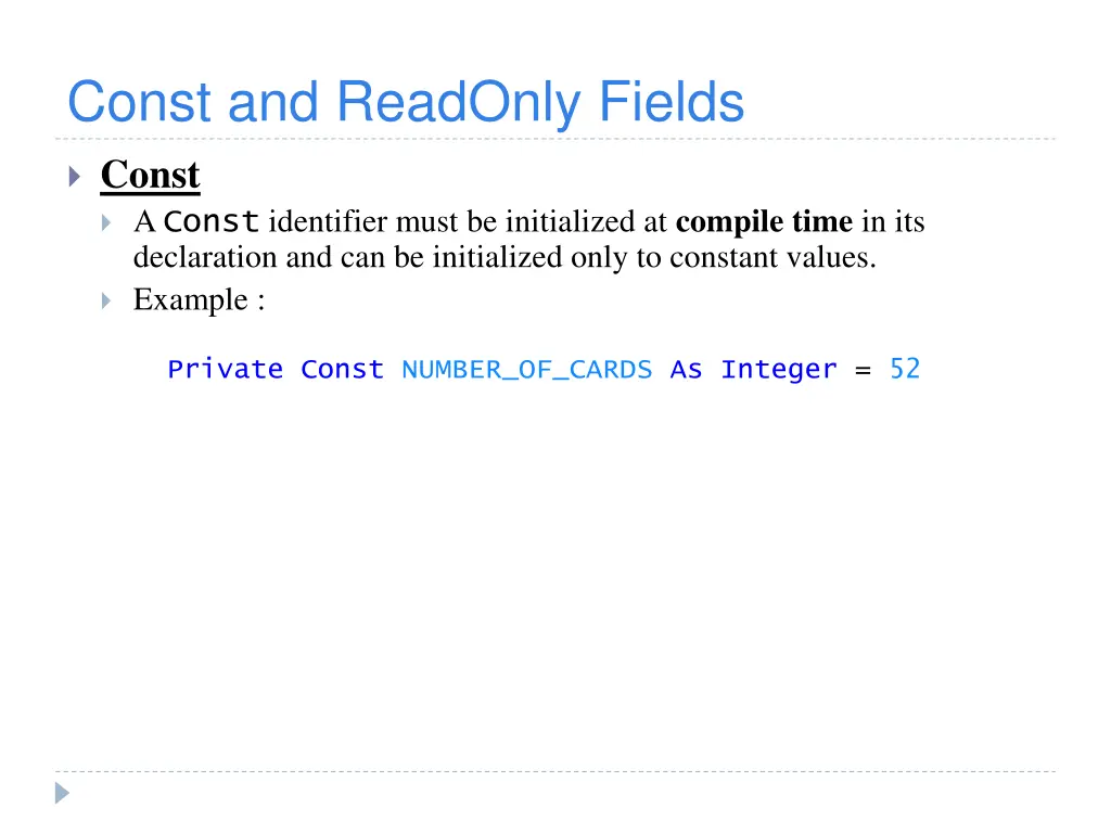 const and readonly fields 1