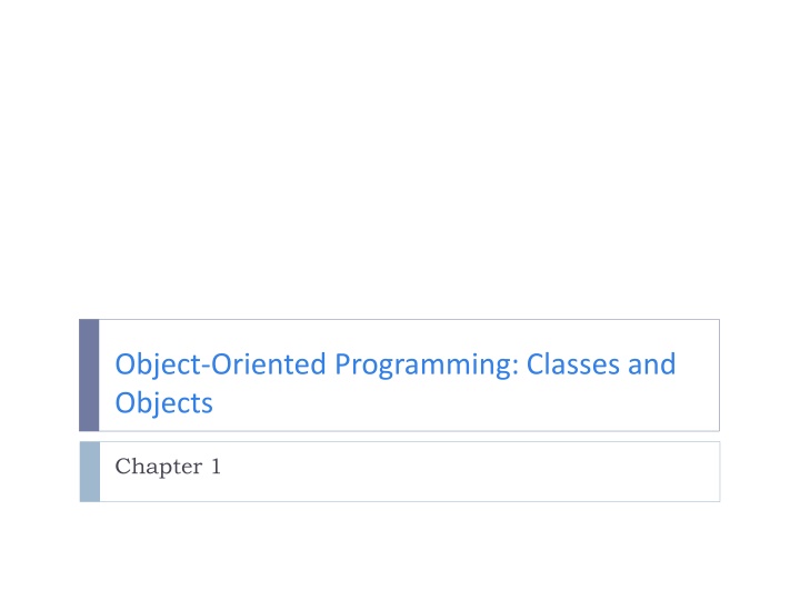 object oriented programming classes and objects