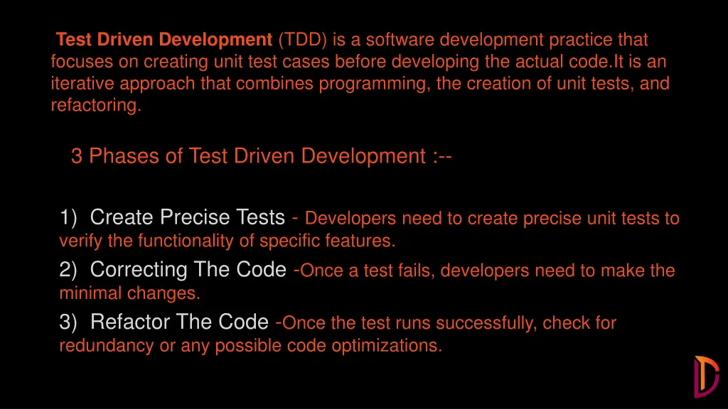 test driven development tdd is a software