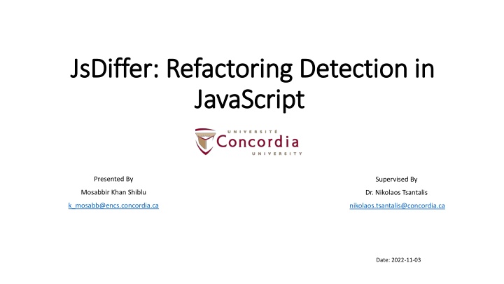 jsdiffer refactoring detection in jsdiffer