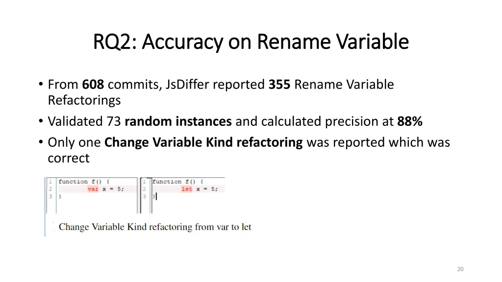 rq2 accuracy on rename variable rq2 accuracy