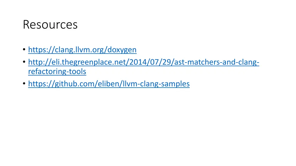 resources