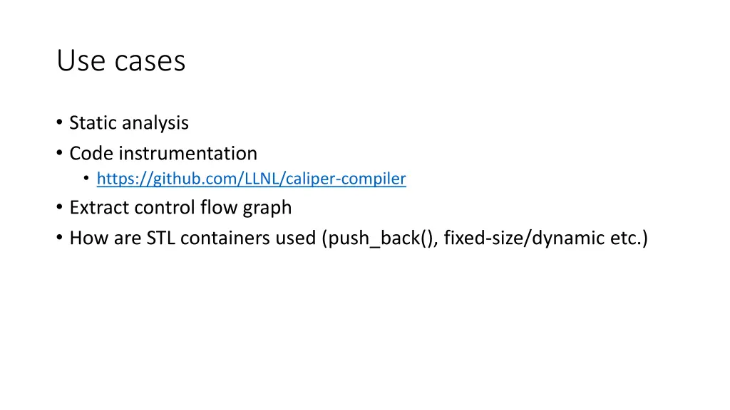 use cases