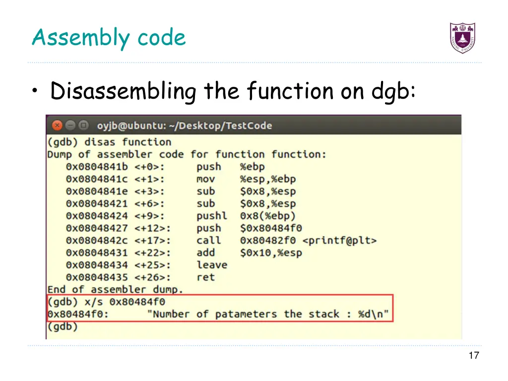 assembly code