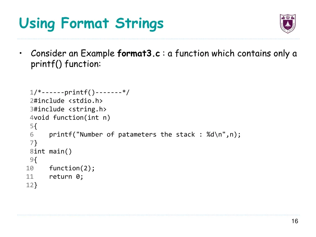 using format strings 1