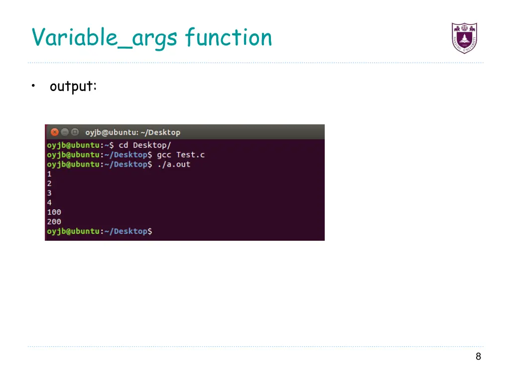 variable args function 1