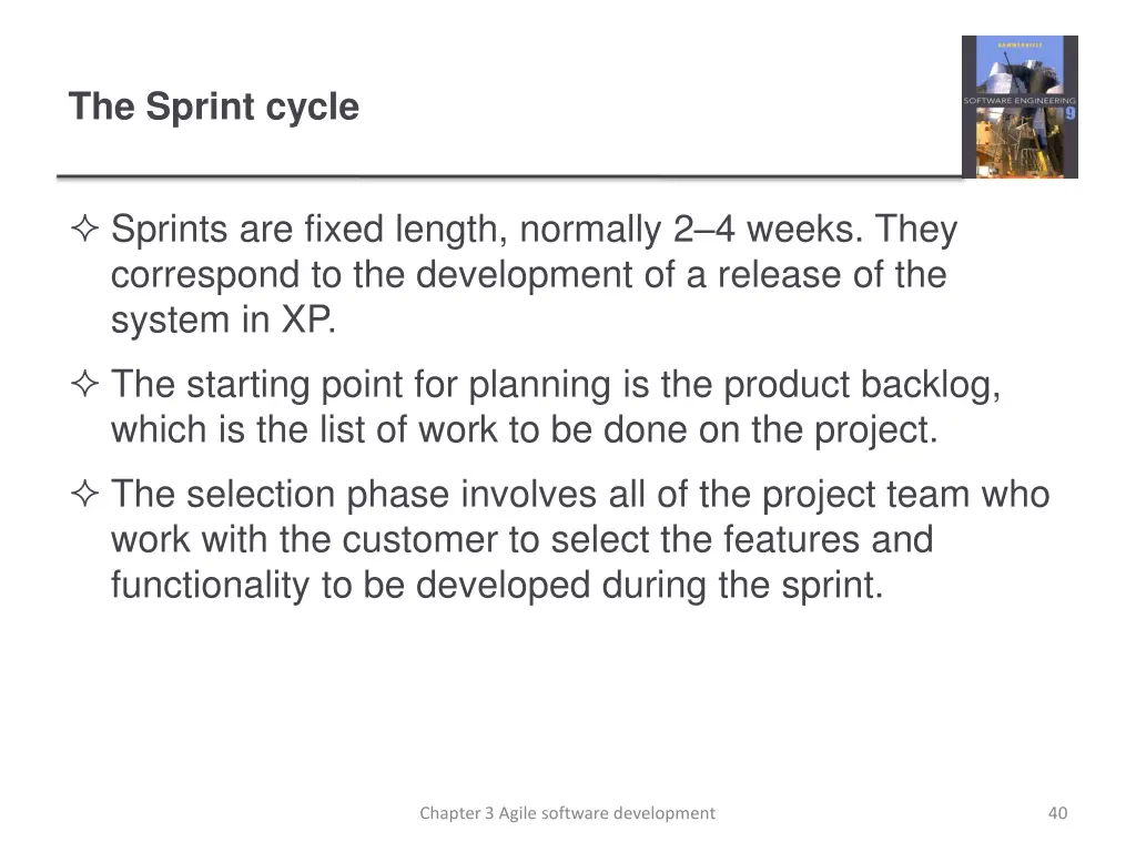 the sprint cycle